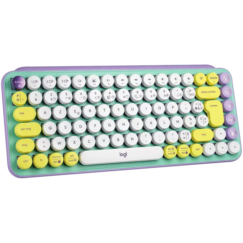 Teclado mecânico Bluetooth LOGITECH POP Keys - DAYDREAM_MINT - NORDIC