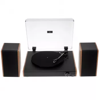 Gira-discos de acionamento por correia Adler AD 1915 USB – prato cerâmico, 45 rpm, motor DC, Bluetooth 5.4, saída USB, 2×10 W altifalantes