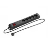 Régua de tomadas Lanberg SP1-05F-0150-BK 1,5 m 5 tomadas AC interior preto