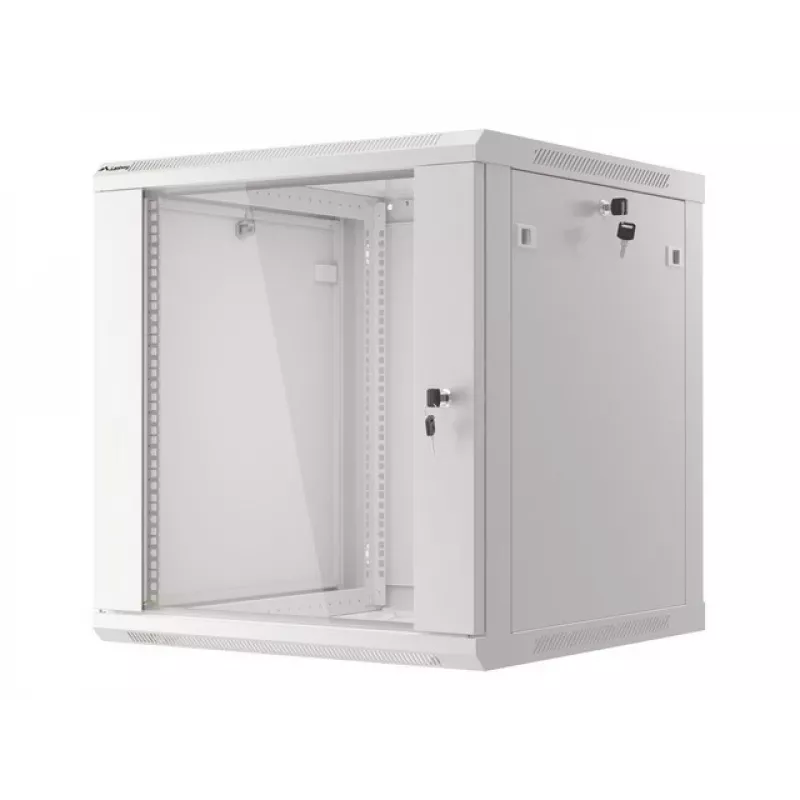 Armário de instalação de parede Lanberg 19'' 12U 600x600mm cinzento (porta de vidro)