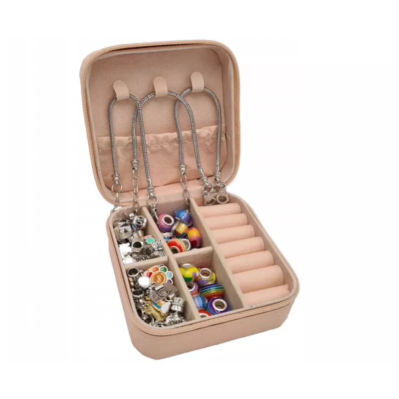 Conjunto de contas e pulseiras Extralink 66 peças com charms e bolsa de armazenamento