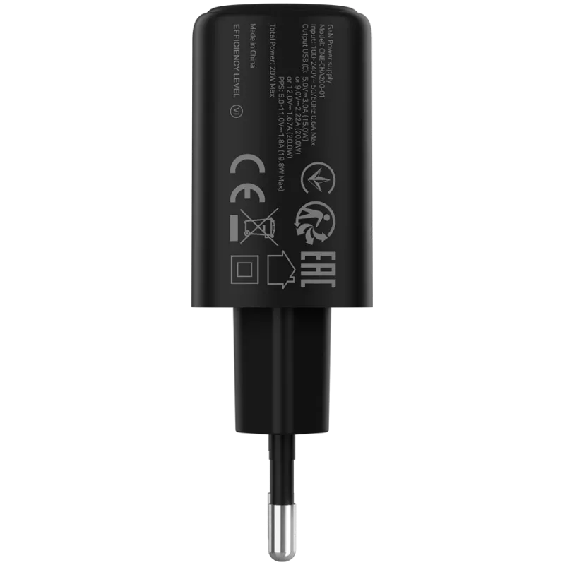 Carregador CANYON OnCharge 200 20W 1xPD EU Preto