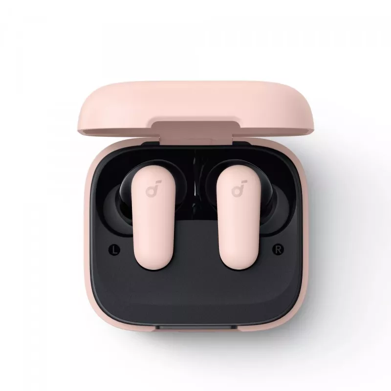 Headset Anker P30i headset sem fios in-ear para chamadas e música, USB Type-C, Bluetooth, rosa claro