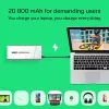 Bateria portátil Green Cell BPLGC20P 20800 mAh de iões de lítio, USB-C PD 65W, 2x USB-C + 1x USB-A, caixa em alumínio