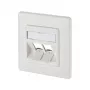METZ CONNECT BTR E-DAT Módulo 8/8(8) UP vazio - Tomada de ligação, encastrar - Branco puro, RAL 9010 - 2 portas (1309151002-E)