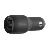 Carregador de Automóvel Dual-USB-A 12W x2 Preto