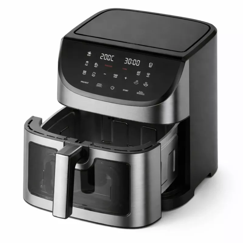 Fritadeira de ar quente Extralink Air Fryer sem óleo 8L 1800W 200 paragens