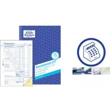 Livro de etiquetas AVERY 1743 — folhas de formulário para mercado D, DIN A5
