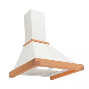 Exaustor de parede AKPO WK-4 Rustica Eco 60 cm, extração/recirculação, máx. 425 m³/h, aço inoxidável/madeira, bronze