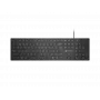 Teclado multimédia fino com fios NATEC HERRING — preto, layout low-profile, teclas multimédia
