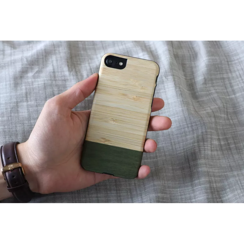 Capa para telemóvel man and wood para iPhone 7/8 – Bambuswald preto