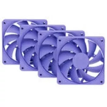 Conjunto de ventoinhas de refrigeração para computador HYTE FA12-TM-4 120 mm Violeta, 1500 rpm, 72 m³/h, 1,6 mmH2O, FDB, pack de 4