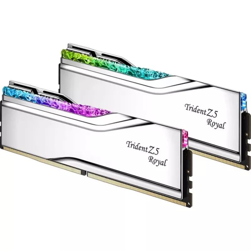 DIMM 48 GB DDR5-8200 (2x 24 GB) Dual-Kit, memória prateada, F5-8200J4052F24GX2-TR5S, Trident Z5 Royal, INTEL XMP