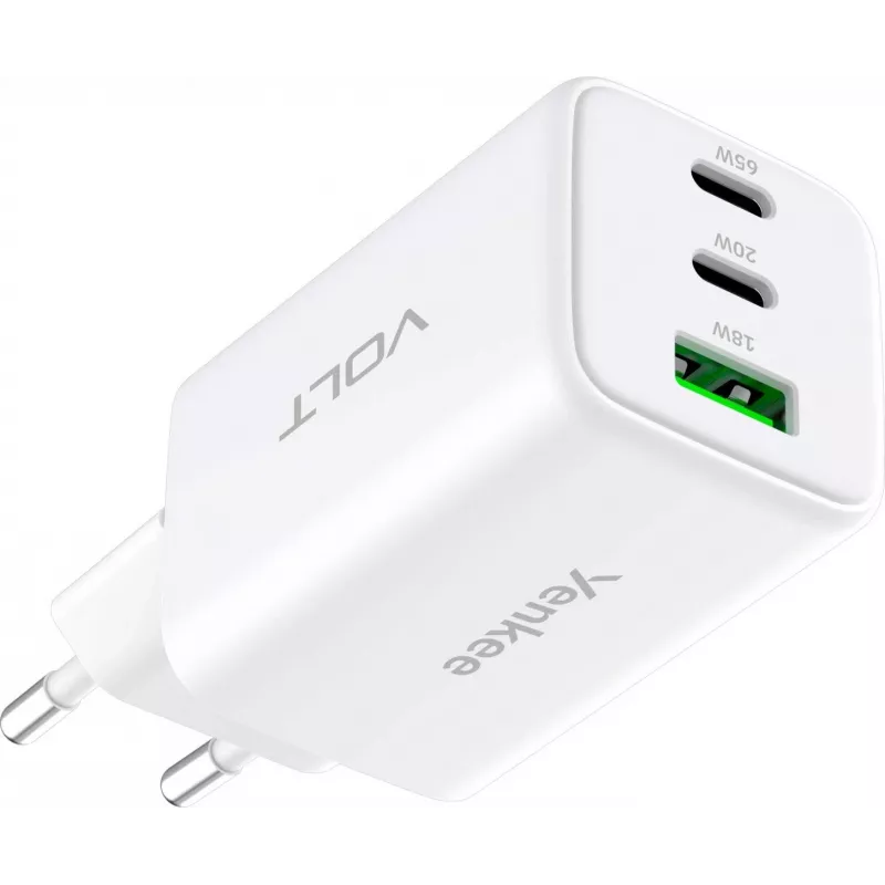 YENKEE YAC G65 WH VOLT USB C 65W 3A Power Deli