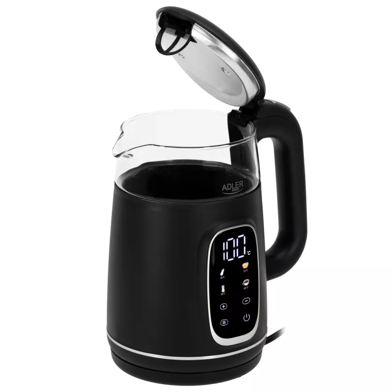 ADLER AD 1305 chaleira elétrica preto/prateado