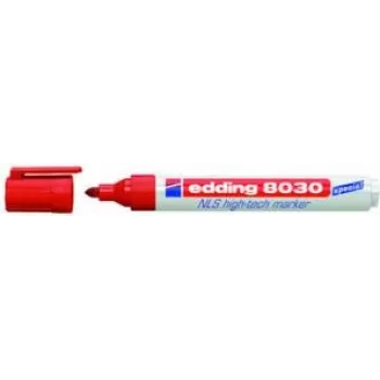 Marcador permanente Edding 8030 NLS High-Tech vermelho ponta bala