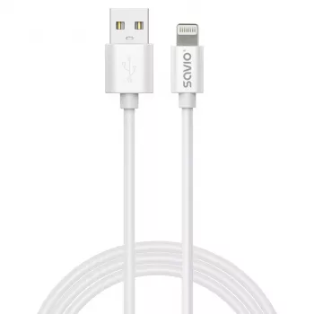 Cabo USB Savio Cl-193 USB 2.0 2 m USB A USB C/Lightning Branco