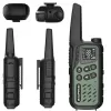 Rádio portátil Baofeng BF-T25E — 16 canais, 2×1400 mAh Li‑Ion, VOX, LCD, verde, conjunto de 2