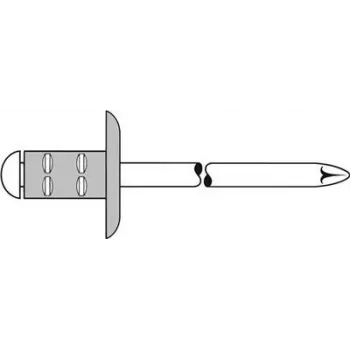 Rebite cego GESIPA Polygrip 4.8x15 Al/Aço com flange grande, intervalo de aperto…