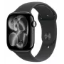 Watch Series 11 GPS 42mm caixa de alumínio Jet Black com Black Sport Band - S/M