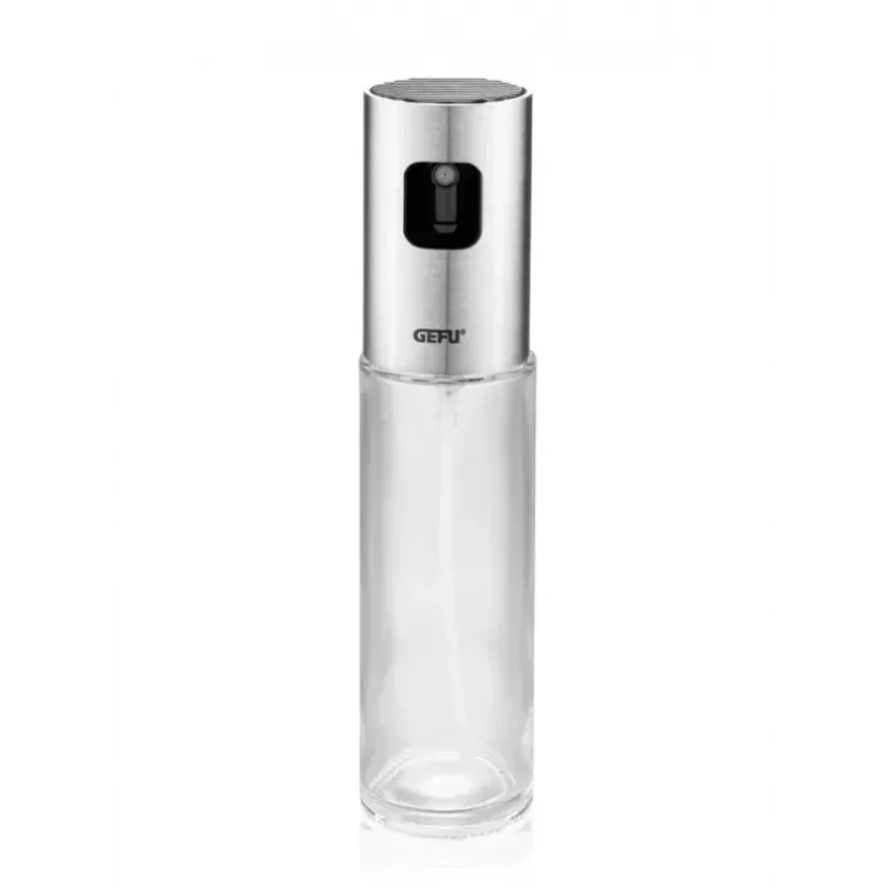 GEFU NEVA Dispensador de óleo/vinagre 0,1 l garrafa vidro, plástico, aço inoxidável aço inoxidável, transparente