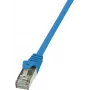 LogiLink - Cabo patch - RJ-45 (M) para RJ-45 (M) - 5 m - Par entrançado com folha de alumínio não blindado (F/UTP) - CAT 5e - azul