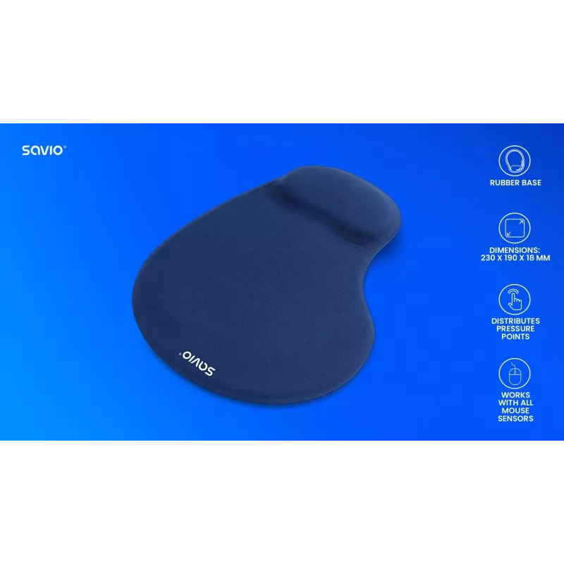 SAVIO MP-01NB tapete de rato azul-escuro
