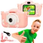 Câmara digital para crianças Extralink H27 SINGLE PINK rosa branca 3 anos