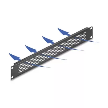 Placa cega DeLOCK 67035 preto metal 44 mm x 482 mm x 11 mm