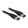 Cabo FireWire DeLOCK 83273 0,5 m 6 pinos preto