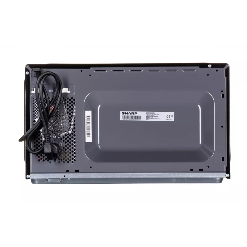 Micro-ondas Sharp YC-MS252AE-B, de instalação livre 25 L, 900 W, controlo tátil, 11 níveis de potência, segurança para crianças, função ECO, preto