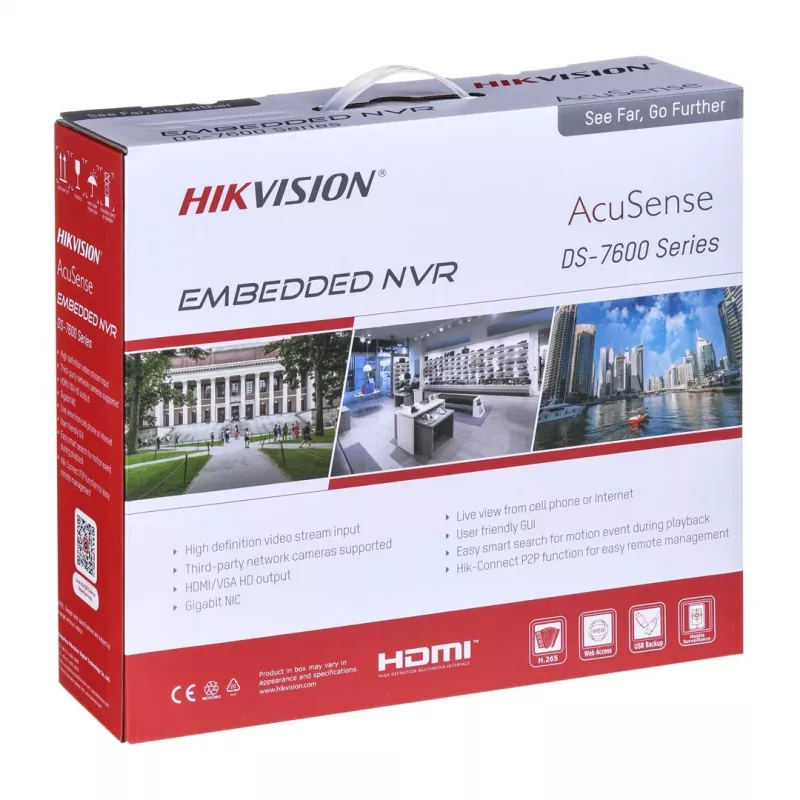 Gravador de vídeo em rede Hikvision DS-7616NXI-K1(D) 16 canais com suporte 4K