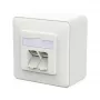 METZ CONNECT tomada de ligação E-DAT C6A LSA++ 2 portas AP branco tráfego
