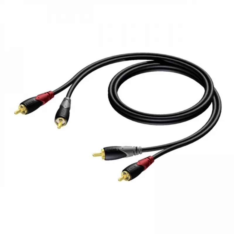 Cabo de áudio Procab 1KPCL084 — 2x ficha Cinch para 2x ficha Cinch, 3 m