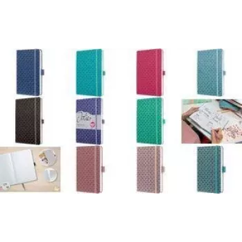 Caderno Sigel JOLIE A5 pautado azul médio capa dura 174 páginas