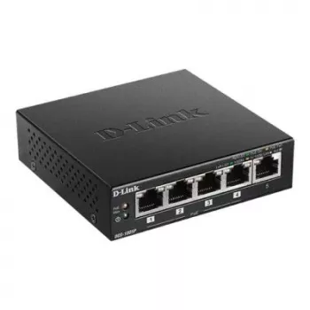 Switch de rede D-Link DGS-1005P/E não gerido Gigabit Ethernet (10/100/1000) Power over Ethernet (PoE) preto