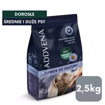 ADDVENA Power of Nature Adult Medium/Large Lamb - alimentação seca para cães - 2,5 kg