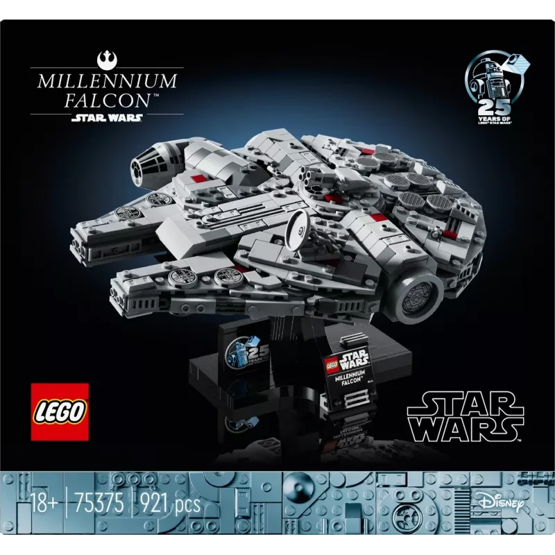 LEGO Star Wars 75375 Millennium Falcon conjunto de construção, 921 peças, 18+, 190×240×130 mm