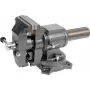 Torno YATO YT-6505, ferro fundido, 10 cm de abertura, base giratória, 11 kg