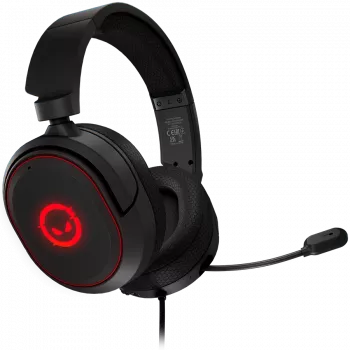 LORGAR Kaya 460, headset gaming USB com microfone, CM108B, iluminação RGB, Plug&Play, cabo de ligação USB-A 2m, almofadas de tecido, tamanho: 192*184,7*88mm, 0,329kg, preto