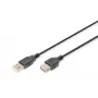 Digitus ASSMANN - Cabo de extensão USB - USB (F) para USB (F) - 1,8 m (USB/USB 2.0) - moldado - Preto (AK-300200-018-S)