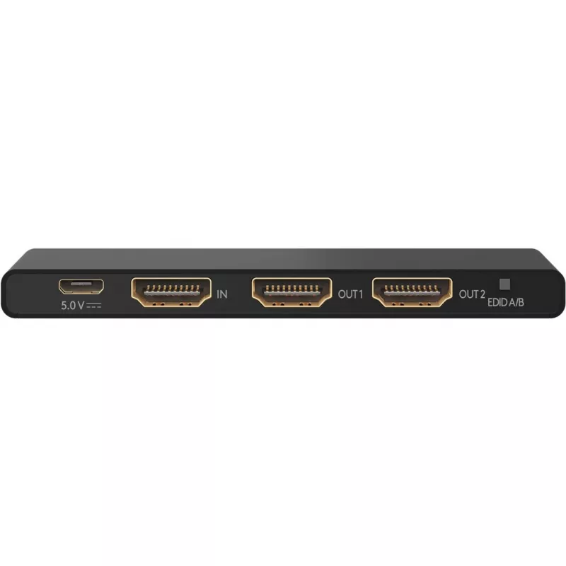 Splitter HDMI 1 para 2 (4K @ 60 Hz) – divide 1x sinal de entrada HDMI em 2x sinais de saída HDMI