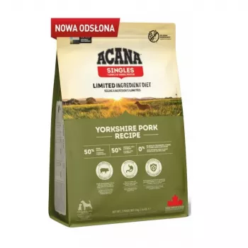 ACANA Singles Yorkshire Pork – Alimento seco para cães – 11,4 kg
