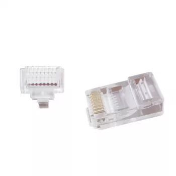 Conector de fios Gembird LC-PTU-01/100 8P8C RJ45 transparente