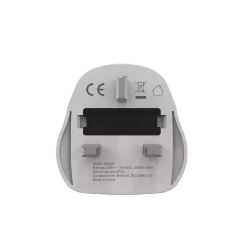 Adaptador de tomada GEMBIRD A-AC-UKMINTF – ficha tipo G do Reino Unido para entrada IEC-C13, 15 A