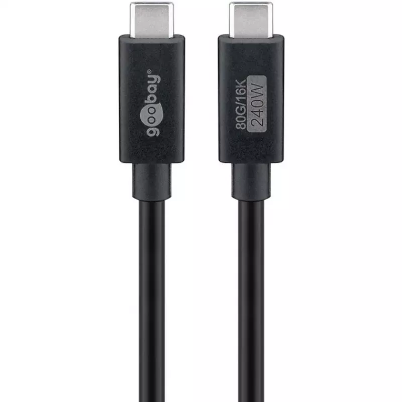 Cabo USB-C WENTRONIC USB4 Gen4 1.2m — suporta 16k@60Hz e 4K@120Hz