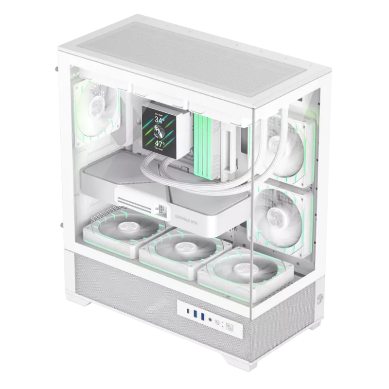 Caixa Gamemax | VISTA 2 AW | branco | Midi-Tower | fonte de alimentação não incluída