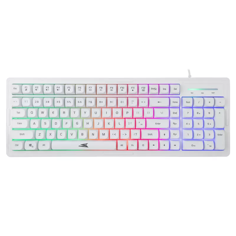Conjunto teclado e rato Baracuda BGC-012 Orca White – conjunto de teclado e rato branco