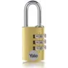 YALE YE3CB/20/121/1/GO cadeado 20 mm dourado com combinação (YE3CB/20/121/1/GO)