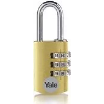 YALE YE3CB/20/121/1/GO cadeado 20 mm dourado com combinação (YE3CB/20/121/1/GO)